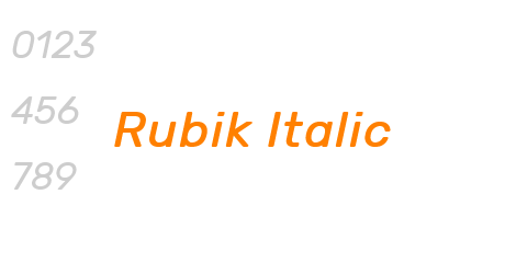 Rubik Italic