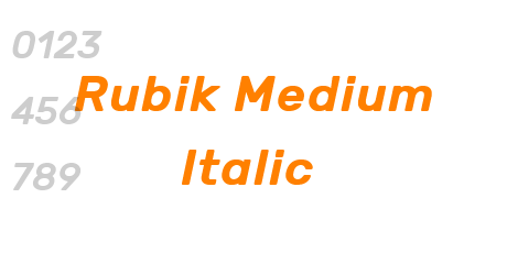 Rubik Medium Italic