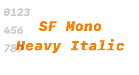 SF Mono Heavy Italic