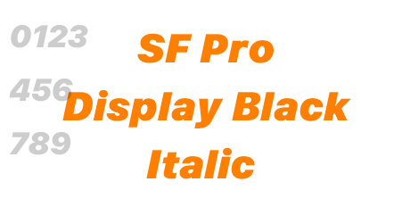 SF Pro Display Black Italic