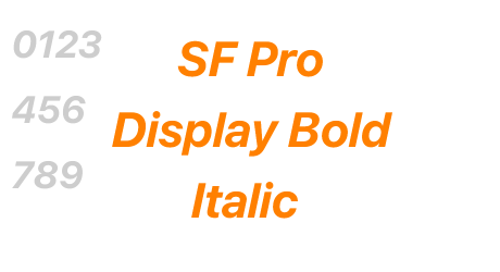 SF Pro Display Bold Italic
