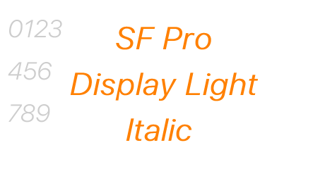 SF Pro Display Light Italic