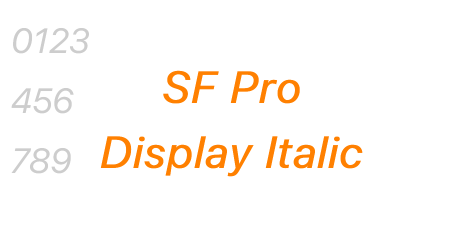 SF Pro Display Italic
