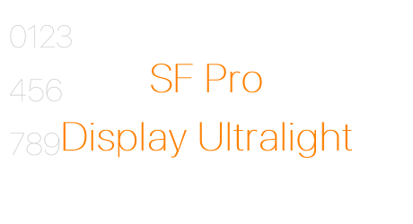 SF Pro Display Ultralight