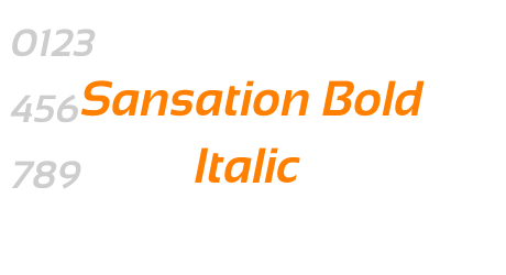 Sansation Bold Italic