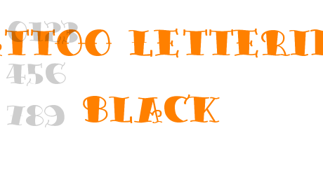 Tattoo Lettering Black