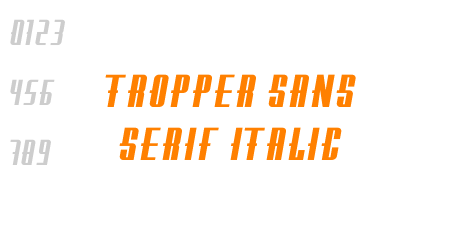 Tropper Sans Serif Italic