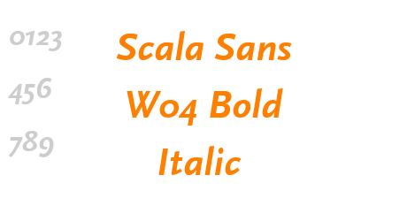 Scala Sans W04 Bold Italic
