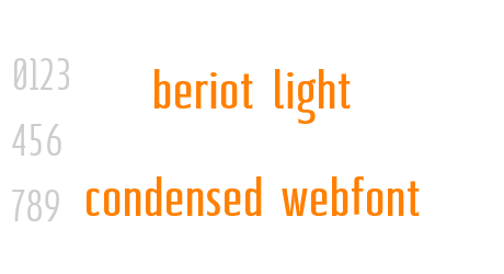 beriot light condensed webfont
