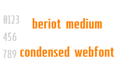 beriot medium condensed webfont