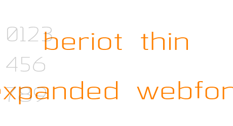 beriot thin expanded webfont