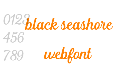 black seashore webfont