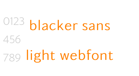 blacker sans light webfont