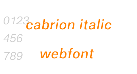 cabrion italic webfont