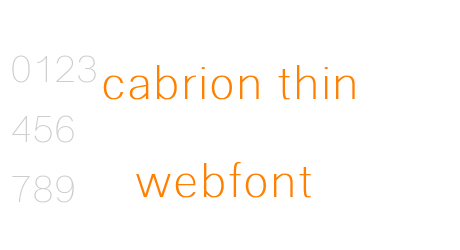 cabrion thin webfont