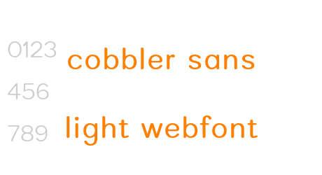 cobbler sans light webfont