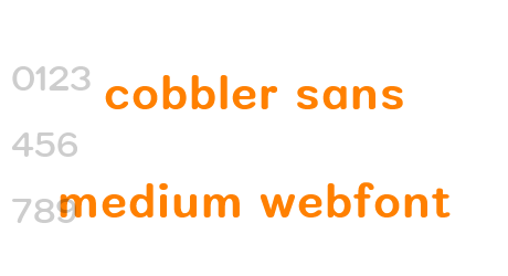 cobbler sans medium webfont
