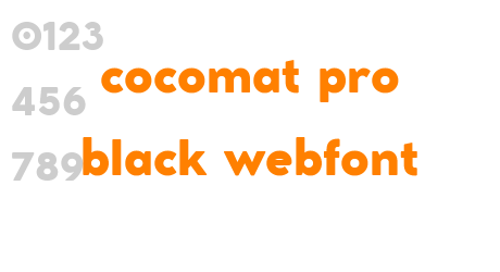 cocomat pro black webfont