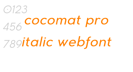 cocomat pro italic webfont