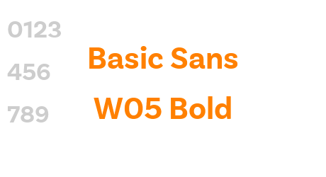 Basic Sans W05 Bold
