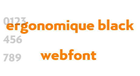 ergonomique black webfont