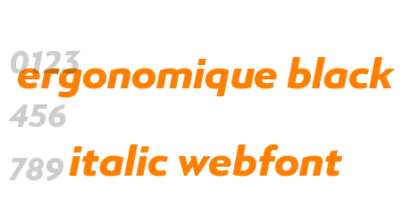 ergonomique black italic webfont