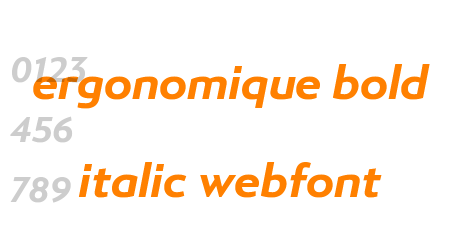 ergonomique bold italic webfont