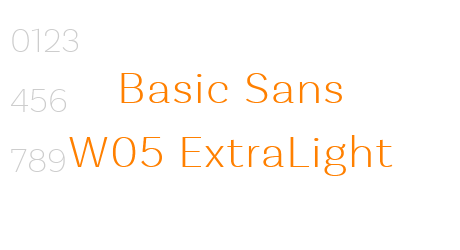 Basic Sans W05 ExtraLight