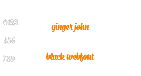 ginger john black webfont