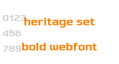 heritage set bold webfont