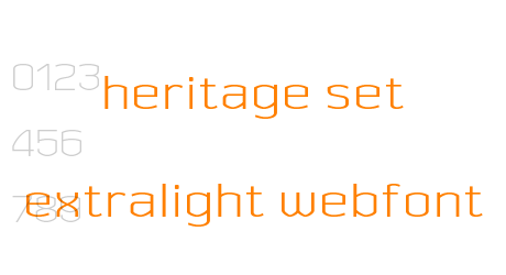 heritage set extralight webfont