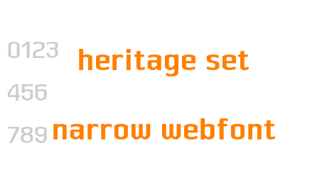 heritage set narrow webfont