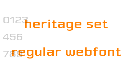 heritage set regular webfont