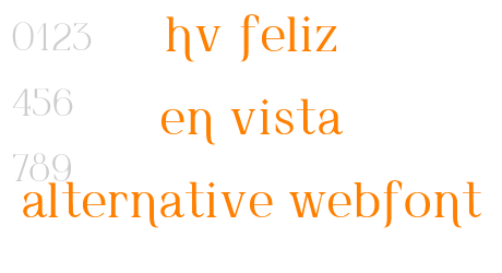 hv feliz en vista alternative webfont