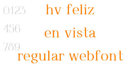 hv feliz en vista regular webfont