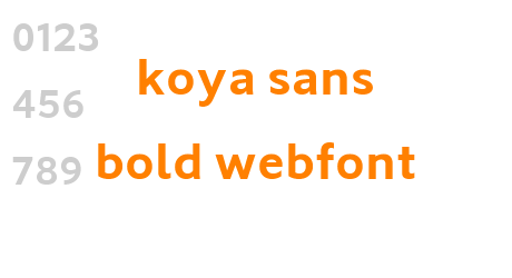 koya sans bold webfont