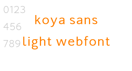 koya sans light webfont