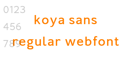 koya sans regular webfont