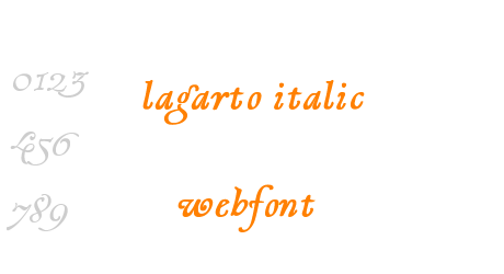 lagarto italic webfont