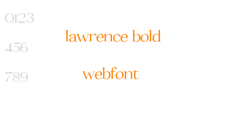 lawrence bold webfont