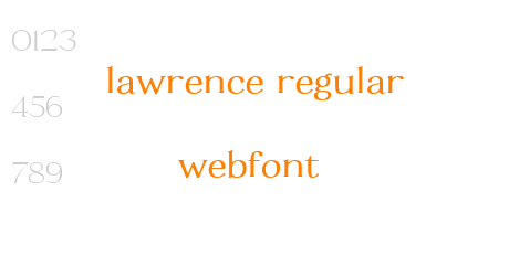 lawrence regular webfont