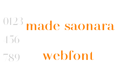 made saonara webfont