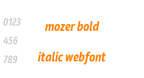 mozer bold italic webfont