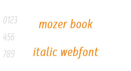 mozer book italic webfont