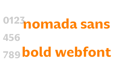 nomada sans bold webfont