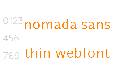 nomada sans thin webfont