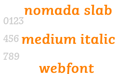 nomada slab medium italic webfont