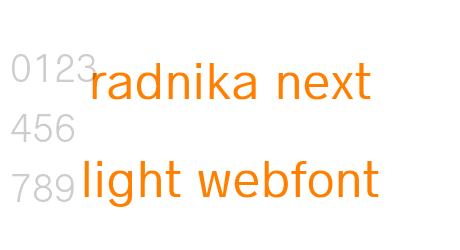 radnika next light webfont