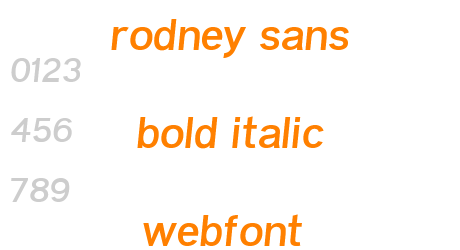 rodney sans bold italic webfont
