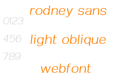 rodney sans light oblique webfont